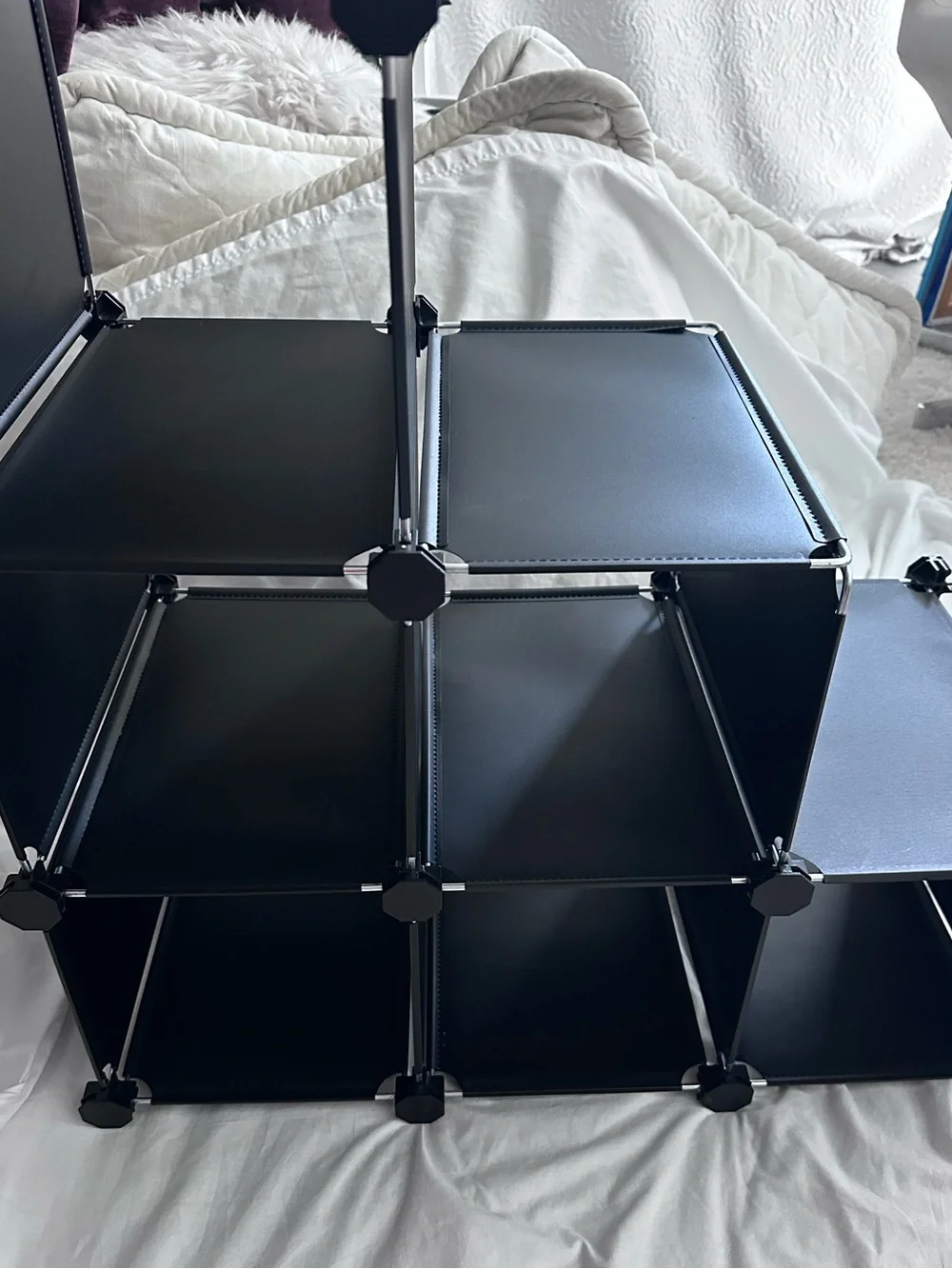 Modular Cube Storage Organizer in Black